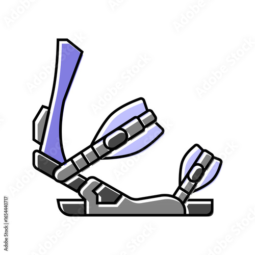 bindings snowboard color icon vector illustration