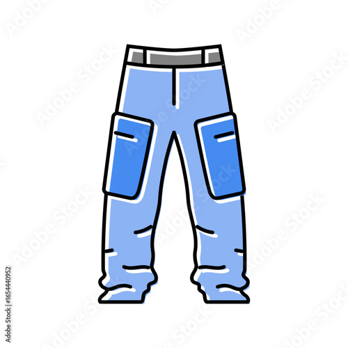 pants snowboard color icon vector illustration
