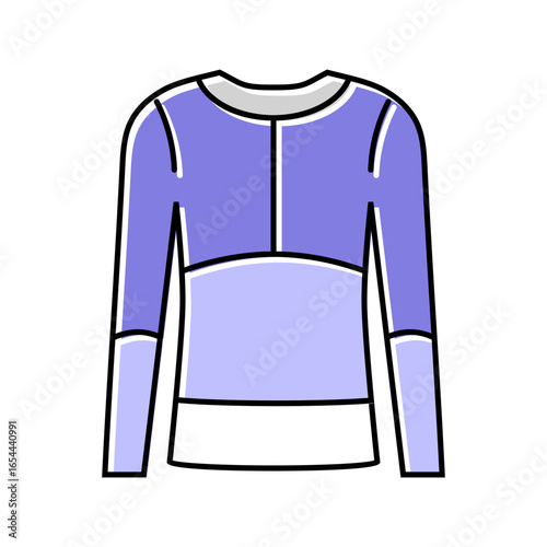 base layer thermal underwear color icon vector illustration