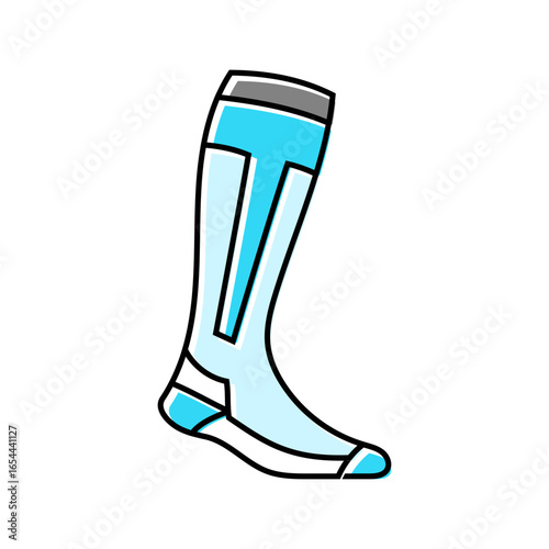 socks snowboard color icon vector illustration