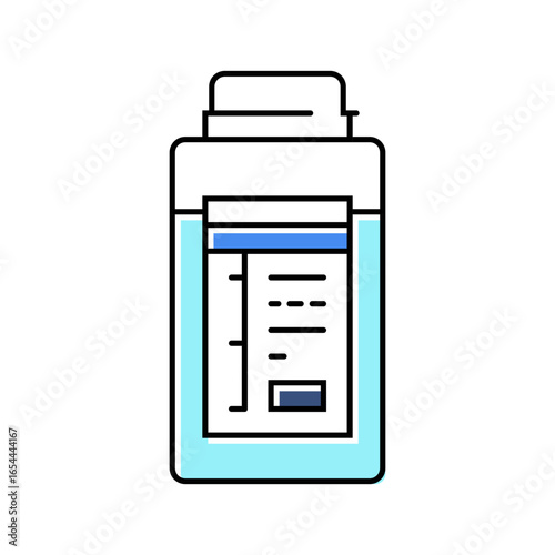 water sampling bottle world ocean color icon vector illustration