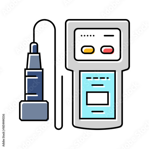 depth gauge world ocean color icon vector illustration
