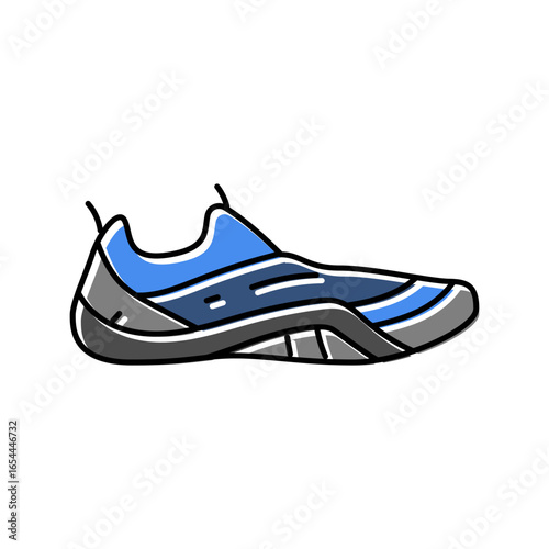 water shoes footwear tourism color icon vector illustration