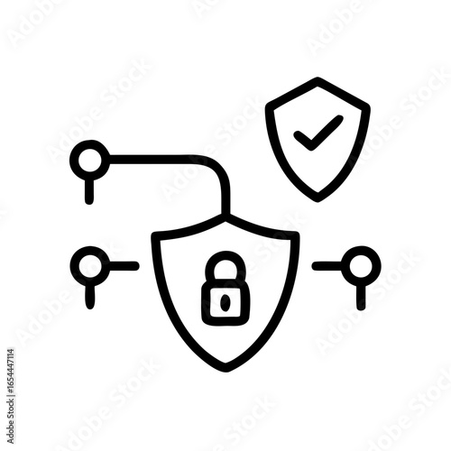 intrusion prevention hand drawing icon for web and graphic design