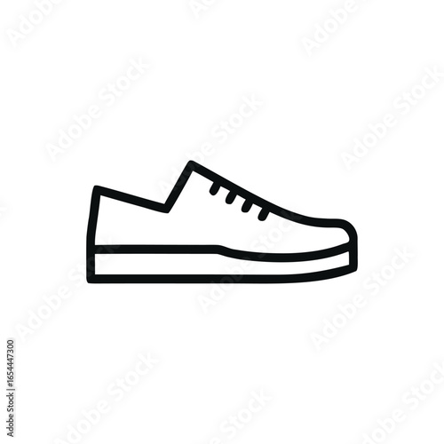 Vector art of sneaker shoe icon isolated on white background