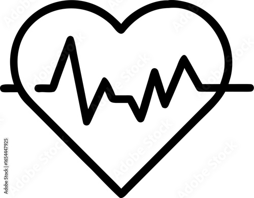 cardiogram vector icon on white or transparent background. medical or healthcare icons items Stroke icon collections. Editable Stroke icon collection Outline icon.