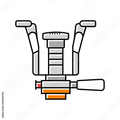 efficiency gas burner stove color icon vector illustration