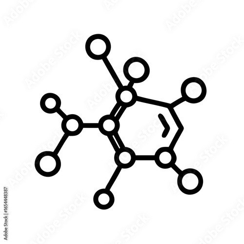molecules hand drawing icon for web and graphic design