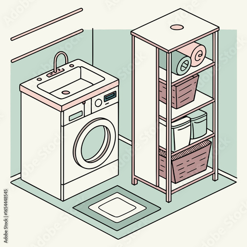 illustration of a washing machine