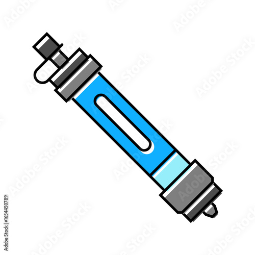 water filter ultralight trekking color icon vector illustration