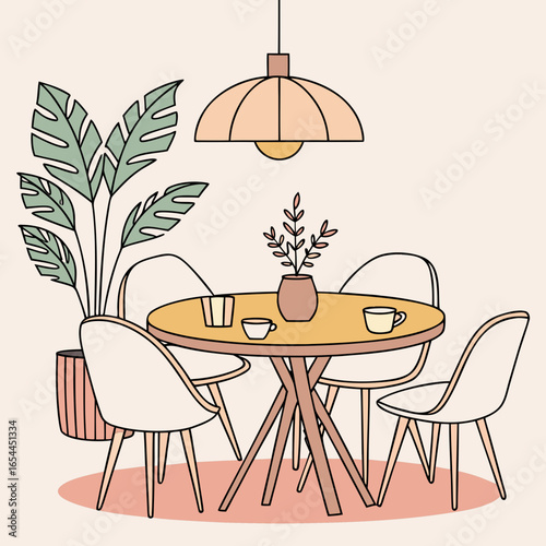 dining room with table