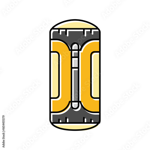 compression sack ultralight hiking color icon vector illustration