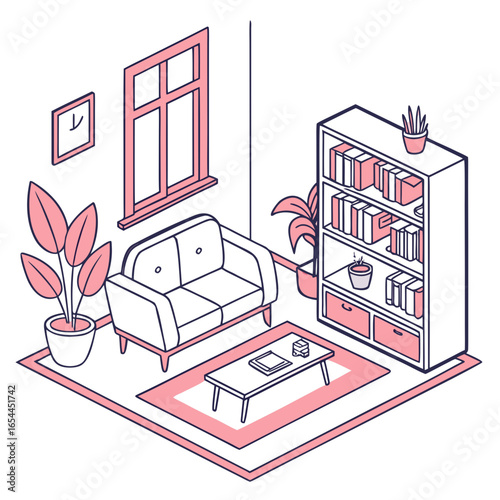 vector illustration of a Dinning room