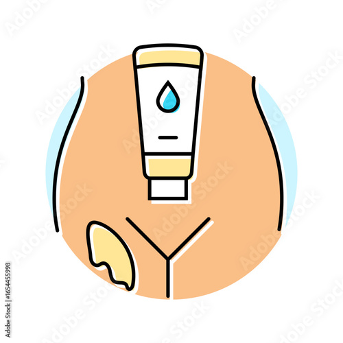 apply intimate moisturizer care color icon vector illustration