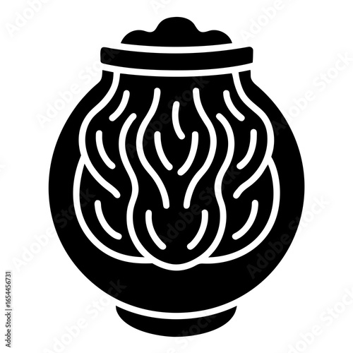 ceramic pot on white background