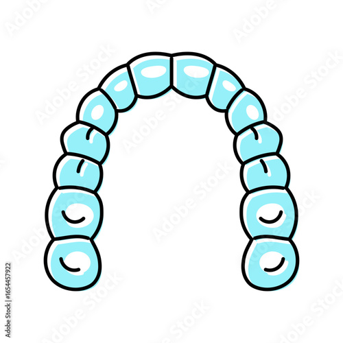 clear aligners orthodontist color icon vector illustration