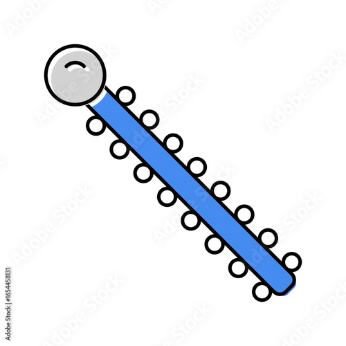 ligature ties orthodontist color icon vector illustration