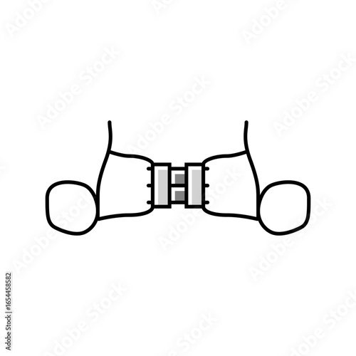 palatal expander orthodontist color icon vector illustration