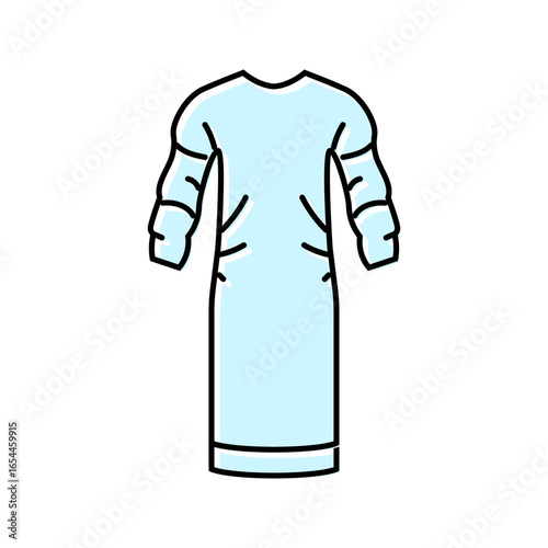 surgical gown surgeon color icon vector illustration