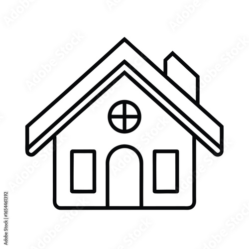 Home Loan Icon Line Art Vector