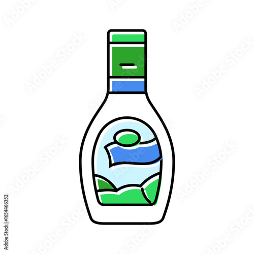 ranch dressing condiment color icon vector illustration