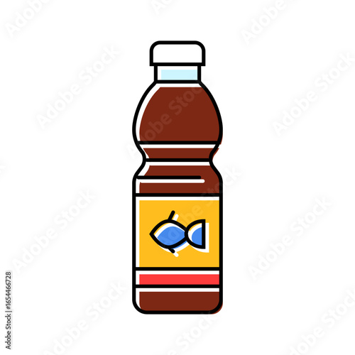 fish sauce condiment color icon vector illustration