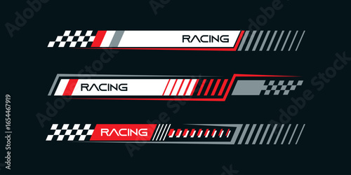 set racing sport modern stripes 
