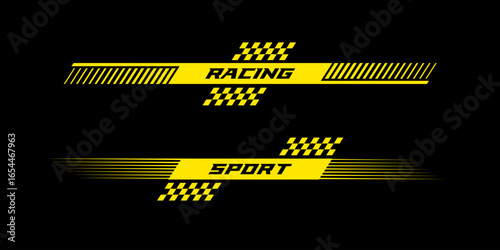 yellow Racing stripes