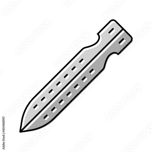 tent stakes titanium ultralight color icon vector illustration