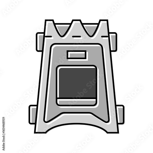 camping stove titanium ultralight color icon vector illustration