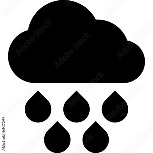 Rain cloud for weather concepts