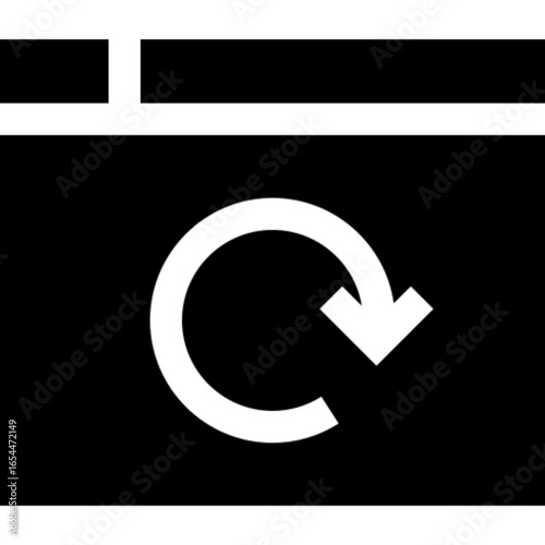 Refresh or reload icon for technology concepts
