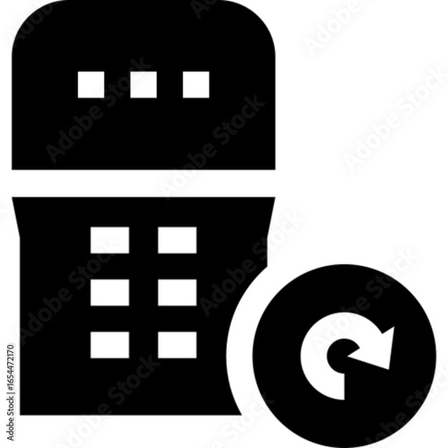 Refresh data or reload icon for technology concepts