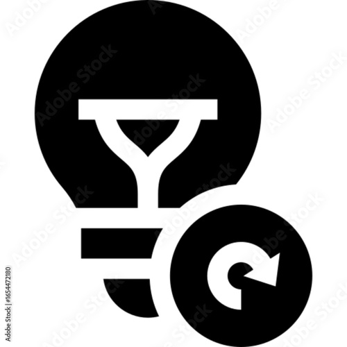 Refresh data or reload icon for technology concepts