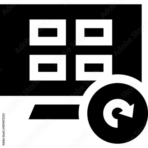 Refresh data or reload icon for technology concepts