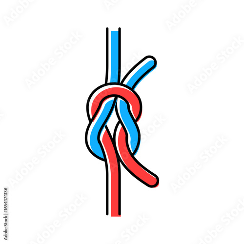 square knot nautical color icon vector illustration