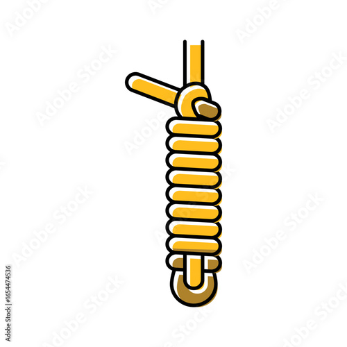 heaving line knot nautical color icon vector illustration