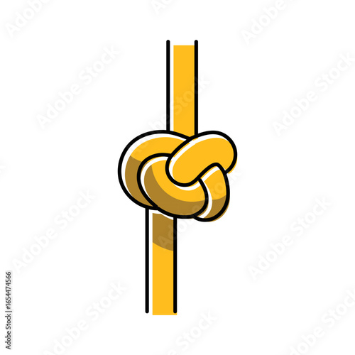 stopper knot nautical color icon vector illustration