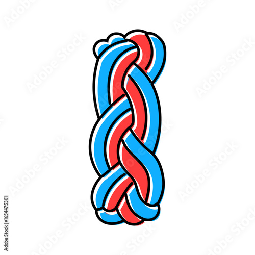 turks head nautical knot color icon vector illustration