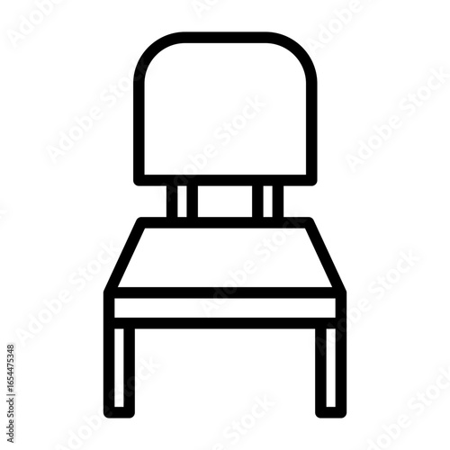 Chair Icon Vector Illustration Line Version