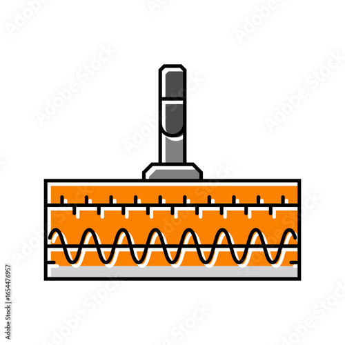 snow blower tractor color icon vector illustration