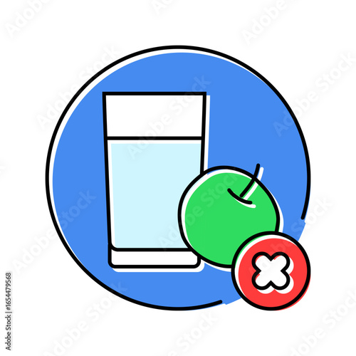 do not give the victim food drink color icon vector illustration