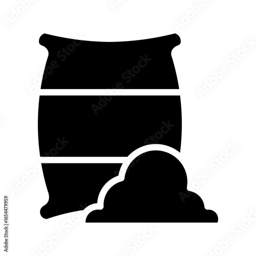 Cement Icon Vector Illustration Glyph Version