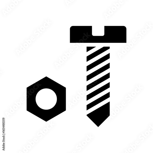 Bolt Icon Vector Illustration Glyph Version