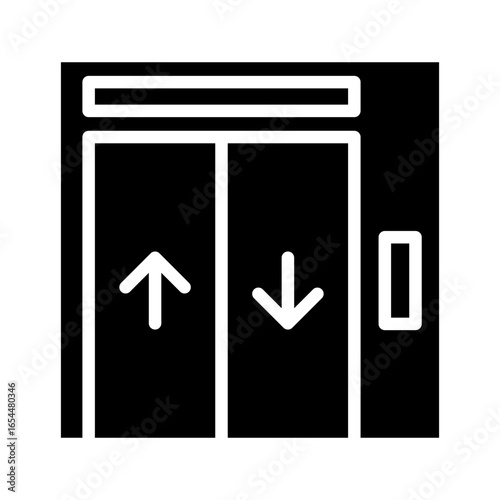 Lift Icon Vector Illustration Glyph Version