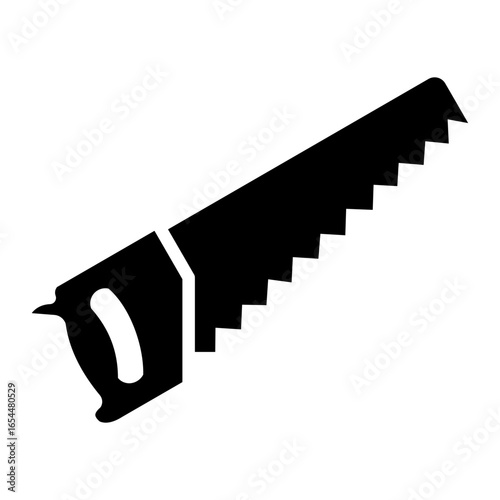 Saw Icon Vector Illustration Glyph Version