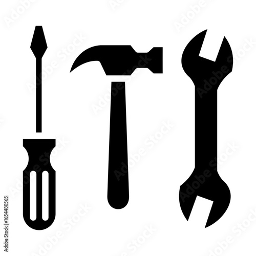 Tools Icon Vector Illustration Glyph Version