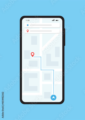 GPS navigation app for mobile phones. City Map Navigation. The fastest route to find your destination.