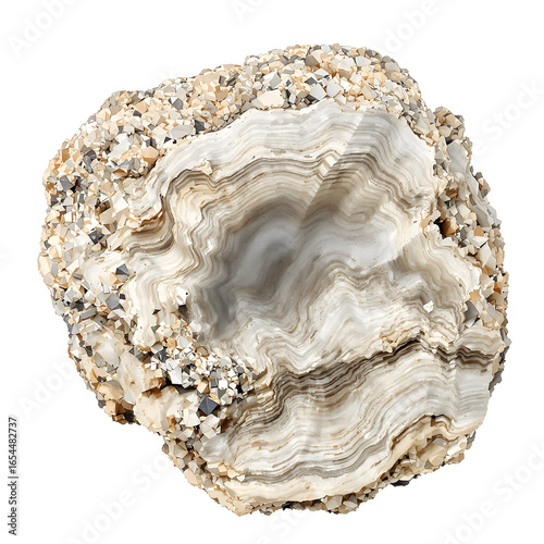 Stunning Agate Geode Natural Stone Specimen with Intricate Banding