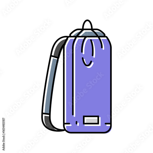 rope bag rock climbing color icon vector illustration